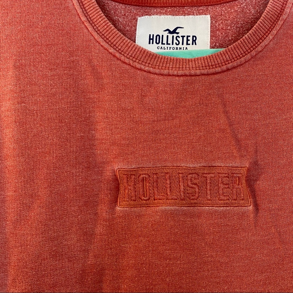 Hollister Logo Salmon Sweatshirt